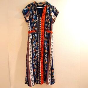 Eshakti Wayward Fancies Tribal Boho Midi Dress